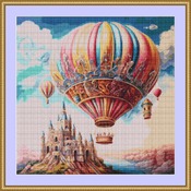 Hot Air Balloons Cross Stitch Pattern