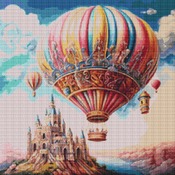 Hot Air Balloons Cross Stitch Pattern