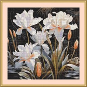 Iris In The Pond Cross Stitch Pattern