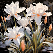 Iris In The Pond Cross Stitch Pattern