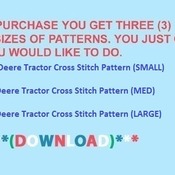 John Deere Tractor Cross Stitch Pattern***LOOK***Buyers Can Download Your Pattern As Soon As They Complete The Purchase