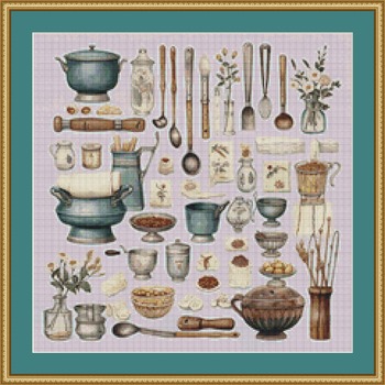 Kitchen Sampler Cross Stitch Pattern