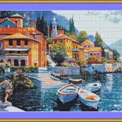 Lakeside Villa Cross Stitch Pattern