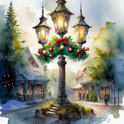 Lamp Post Cross Stitch Pattern