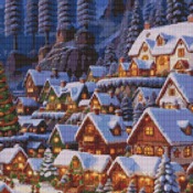 Magical Village Cross Stitch Pattern