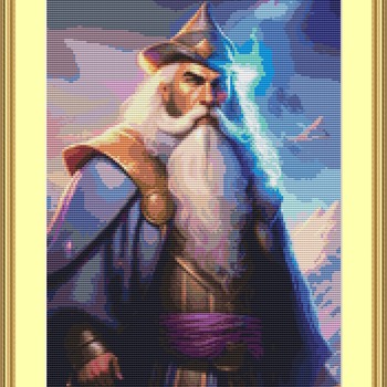 Magical Wizard Cross Stitch Pattern