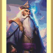 Magical Wizard Cross Stitch Pattern