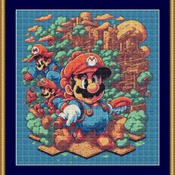 Mario II Cross Stitch Pattern