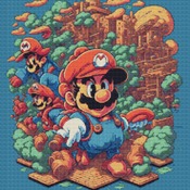 Mario II Cross Stitch Pattern