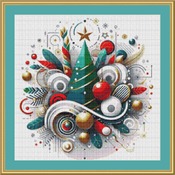 Modern Christmas Cross Stitch Pattern