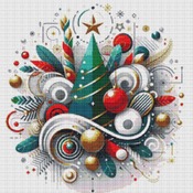 Modern Christmas Cross Stitch Pattern