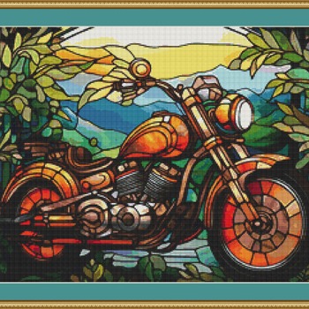 Motorcycle Cross Stitch Pattern