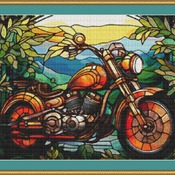 Motorcycle Cross Stitch Pattern