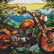 Motorcycle Cross Stitch Pattern