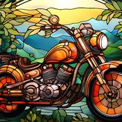 Motorcycle Cross Stitch Pattern