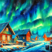 Northern Lights Cross Stitch Pattern