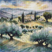 Olive Orchard Cross Stitch Pattern