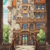 Palace Entrance Cross Stitch Pattern