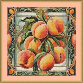 Peaches Cross Stitch Pattern