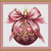 Pink Bauble Cross Stitch Pattern