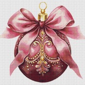 Pink Bauble Cross Stitch Pattern