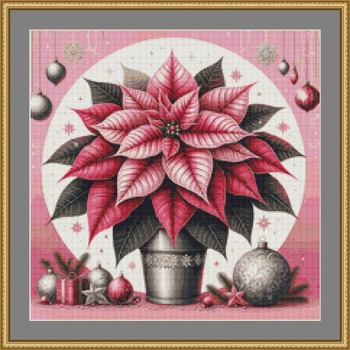 Poinsettia Cross Stitch Pattern