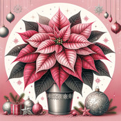 Poinsettia Cross Stitch Pattern