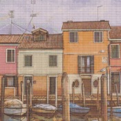 Port Houses Cross Stitch Pattern