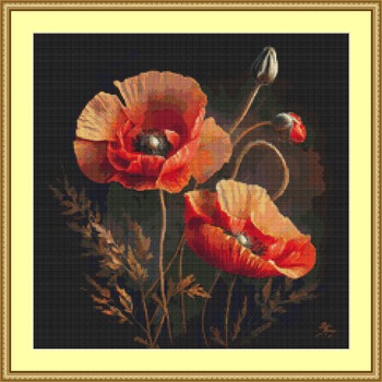 Pretty Poppies Cross Stitch Pattern