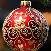 Red Bauble Cross Stitch Pattern