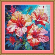 Red Hibiscus Cross Stitch Pattern