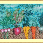 Root Vegetables Cross Stitch Pattern