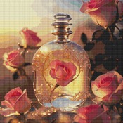 Rose In A Bottle Cross Stitch Pattern