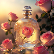 Rose In A Bottle Cross Stitch Pattern