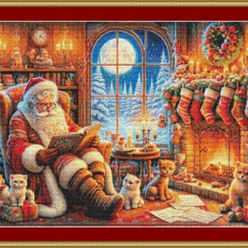 Santa's Cats Cross Stitch Pattern