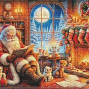 Santa's Cats Cross Stitch Pattern