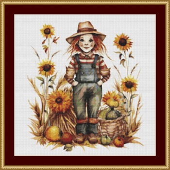 Scarecrow Cross Stitch Pattern