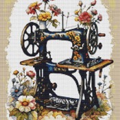 Sewing Machine Cross Stitch Pattern