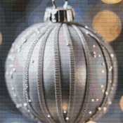 Silver Bauble Cross Stitch Pattern