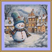 Snowman I Cross Stitch Pattern