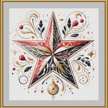 Star Design Cross Stitch Pattern