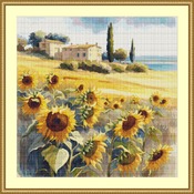 Sunflowers In A Field Cross Stitch Pattern