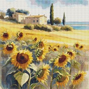 Sunflowers In A Field Cross Stitch Pattern