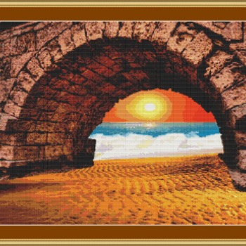 Sunset On The Beach Cross Stitch Pattern