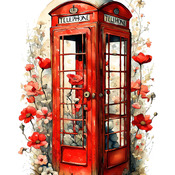 Telephone Box Cross Stitch Pattern