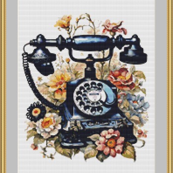 Telephone Cross Stitch Pattern