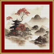 Temples Cross Stitch Pattern