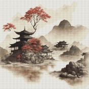 Temples Cross Stitch Pattern