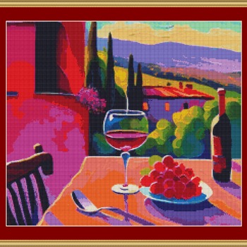 Tuscany View Cross Stitch Pattern