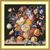 Vase Of Flowers Cross Stitch Pattern